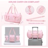 image:imageSTELLE Dance Bag for Girls Pink Gymnastics Duffle Bag with Shoe Compartment Kids Cheer Bags Ballet Gifts Sports Gym TravelPink GinghamFPink Gingham