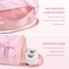 image:imageSTELLE Dance Bag for Girls Pink Gymnastics Duffle Bag with Shoe Compartment Kids Cheer Bags Ballet Gifts Sports Gym TravelPink GinghamFPink Gingham