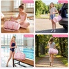 image:imageSTELLE Dance Bag for Girls Pink Gymnastics Duffle Bag with Shoe Compartment Kids Cheer Bags Ballet Gifts Sports Gym TravelPink GinghamFPink Gingham