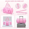 image:imageSTELLE Dance Bag for Girls Pink Gymnastics Duffle Bag with Shoe Compartment Kids Cheer Bags Ballet Gifts Sports Gym TravelPink GinghamFTaffy Pink