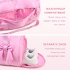 image:imageSTELLE Dance Bag for Girls Pink Gymnastics Duffle Bag with Shoe Compartment Kids Cheer Bags Ballet Gifts Sports Gym TravelPink GinghamFTaffy Pink
