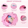 image:imageSTELLE Dance Bag for Girls Pink Gymnastics Duffle Bag with Shoe Compartment Kids Cheer Bags Ballet Gifts Sports Gym TravelPink GinghamFTaffy Pink