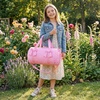 image:imageSTELLE Dance Bag for Girls Pink Gymnastics Duffle Bag with Shoe Compartment Kids Cheer Bags Ballet Gifts Sports Gym TravelPink GinghamFTaffy Pink