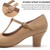 image:imageStelle 25 TStrap Character Shoes for Women  25inch heel Tstrap cushioned insole rubber outsole adjustable buckle stable fit25tan