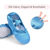 image:imageStelle Ballerina Shoes for Girls Satin Ballet Shoes Ribbons Elastic Straps  Ballet shoes for girls Ballerina slippers Soft satin upper Comfortable lining Suede leather split sole Ballet trainingBlue