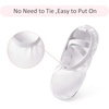 image:imageStelle Ballerina Shoes for Girls Satin Ballet Shoes Ribbons Elastic Straps  Ballet shoes for girls Ballerina slippers Soft satin upper Comfortable lining Suede leather split sole Ballet trainingWhiteno Ribbon
