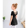 image:imageStelle Ballet Leotards for Girls Dance Leotard with Skirt Toddler Ballet Outfit CrissCross Bow Back LittleBig KidStyle 1blackcross Back