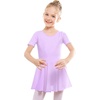 image:imageStelle Ballet Leotards for Girls Dance Leotard with Skirt Toddler Ballet Outfit CrissCross Bow Back LittleBig KidStyle 1lavendercross Back