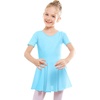 image:imageStelle Ballet Leotards for Girls Dance Leotard with Skirt Toddler Ballet Outfit CrissCross Bow Back LittleBig KidStyle 1pool Bluecross Back