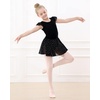 image:imageStelle Ballet Leotards for Girls Dance Leotard with Skirt Toddler Pink Ballet Outfit Ruffle Sleeve Kids Dance Dress1blackshiny Skirt