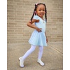 image:imageStelle Ballet Leotards for Girls Dance Leotard with Skirt Toddler Pink Ballet Outfit Ruffle Sleeve Kids Dance Dress1blueshiny Skirt