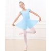 image:imageStelle Ballet Leotards for Girls Dance Leotard with Skirt Toddler Pink Ballet Outfit Ruffle Sleeve Kids Dance Dress1blueshiny Skirt