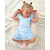 image:imageStelle Ballet Leotards for Girls Dance Leotard with Skirt Toddler Pink Ballet Outfit Ruffle Sleeve Kids Dance Dress1blueshiny Skirt