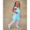 image:imageStelle Ballet Leotards for Girls Dance Leotard with Skirt Toddler Pink Ballet Outfit Ruffle Sleeve Kids Dance Dress1pool Blueshiny Skirt