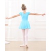 image:imageStelle Ballet Leotards for Girls Dance Leotard with Skirt Toddler Pink Ballet Outfit Ruffle Sleeve Kids Dance Dress1pool Blueshiny Skirt