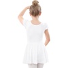 image:imageStelle Ballet Leotards for Girls Dance Leotard with Skirt Toddler Pink Ballet Outfit Ruffle Sleeve Kids Dance Dress1whiteshiny Skirt