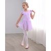 image:imageStelle Ballet Leotards for Girls Dance Leotard with Skirt Toddler Pink Ballet Outfit Ruffle Sleeve Kids Dance Dress2light Purple