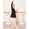 image:imageStelle Ballet Leotards for Girls Long Sleeve Toddler Dance Leotard Outfits with Skirt ClassicLittleBig KidBlack