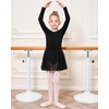 image:imageStelle Ballet Leotards for Girls Long Sleeve Toddler Dance Leotard Outfits with Skirt ClassicLittleBig KidBlack