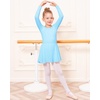 image:imageStelle Ballet Leotards for Girls Long Sleeve Toddler Dance Leotard Outfits with Skirt ClassicLittleBig KidPool Blue