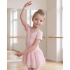 image:imageStelle Ballet Leotards for Girls Short Sleeve Dance Leotards with DoubleLayer Sequin Skirt Ballerina Costumes DressBallet Pink