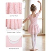image:imageStelle Ballet Leotards for Girls Short Sleeve Dance Leotards with DoubleLayer Sequin Skirt Ballerina Costumes DressBallet Pink