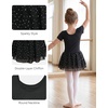 image:imageStelle Ballet Leotards for Girls Short Sleeve Dance Leotards with DoubleLayer Sequin Skirt Ballerina Costumes DressBlack