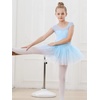 image:imageStelle Ballet Leotards for Girls Toddler Leotard with Tutu Skirt Dance Tutu Dress LittleBig Kid01blue