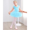 image:imageStelle Ballet Leotards for Girls Toddler Leotard with Tutu Skirt Dance Tutu Dress LittleBig Kid01pool Blue