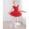 image:imageStelle Ballet Leotards for Girls Toddler Leotard with Tutu Skirt Dance Tutu Dress LittleBig Kid01red