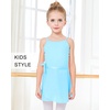 image:imageStelle Ballet Skirts for Girls Toddler Dance Skirt Chiffon Kids Ballet Wrap Skirts02pool Blue Adjustable Tie