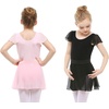 image:imageStelle Ballet Skirts for Girls Toddler Dance Skirt Chiffon Kids Ballet Wrap Skirts03blackpinkpull On