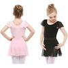 image:imageStelle Ballet Skirts for Girls Toddler Dance Skirt Chiffon Kids Ballet Wrap Skirts03blackwhitepull On