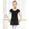 image:imageStelle Ballet Skirts for Girls Toddler Dance Skirt Chiffon Kids Ballet Wrap Skirts03blackwhitepull On