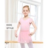 image:imageStelle Ballet Skirts for Girls Toddler Dance Skirt Chiffon Kids Ballet Wrap Skirts03pinkwhitepull On