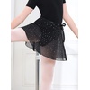 image:imageStelle Ballet Skirts for Girls Toddler Dance Skirt Chiffon Kids Ballet Wrap Skirts04black Shiny Skirt Ad Tie