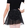 image:imageStelle Ballet Skirts for Girls Toddler Dance Skirt Chiffon Kids Ballet Wrap Skirts04black Shiny Skirt Ad Tie