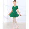 image:imageStelle Ballet Skirts for Girls Toddler Dance Skirt Chiffon Kids Ballet Wrap Skirts04green Shiny Skirtad Tie