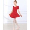 image:imageStelle Ballet Skirts for Girls Toddler Dance Skirt Chiffon Kids Ballet Wrap Skirts04red Shiny Skirtad Tie