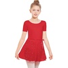 image:imageStelle Ballet Skirts for Girls Toddler Dance Skirt Chiffon Kids Ballet Wrap Skirts04red Shiny Skirtad Tie