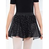 image:imageStelle Ballet Skirts for Girls Toddler Dance Skirt Chiffon Kids Ballet Wrap Skirts05black Shiny Skirt Pull on 