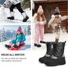 image:imageStelle Boys Girls Snow Boots for Toddler Kids Winter Outdoor Non Slip Waterproof Mid Calf Warm Shoes with Fur LinedBlack