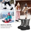 image:imageStelle Boys Girls Snow Boots for Toddler Kids Winter Outdoor Non Slip Waterproof Mid Calf Warm Shoes with Fur LinedGrey
