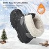 image:imageStelle Boys Girls Snow Boots for Toddler Kids Winter Outdoor Non Slip Waterproof Mid Calf Warm Shoes with Fur LinedGrey