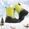 image:imageStelle Boys Girls Snow Boots for Toddler Kids Winter Outdoor Non Slip Waterproof Mid Calf Warm Shoes with Fur LinedNeon Green