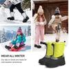 image:imageStelle Boys Girls Snow Boots for Toddler Kids Winter Outdoor Non Slip Waterproof Mid Calf Warm Shoes with Fur LinedNeon Green