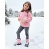 image:imageStelle Boys Girls Snow Boots for Toddler Kids Winter Outdoor Non Slip Waterproof Mid Calf Warm Shoes with Fur LinedPink