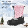 image:imageStelle Boys Girls Snow Boots for Toddler Kids Winter Outdoor Non Slip Waterproof Mid Calf Warm Shoes with Fur LinedPink
