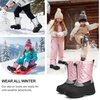 image:imageStelle Boys Girls Snow Boots for Toddler Kids Winter Outdoor Non Slip Waterproof Mid Calf Warm Shoes with Fur LinedPink