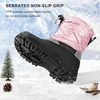 image:imageStelle Boys Girls Snow Boots for Toddler Kids Winter Outdoor Non Slip Waterproof Mid Calf Warm Shoes with Fur LinedPink